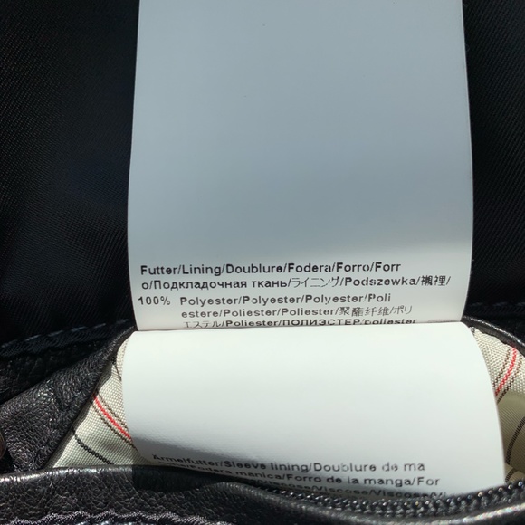 BOSS Mens Black 100% Lamb Leather Moto Jacket - Picture 14 of 14